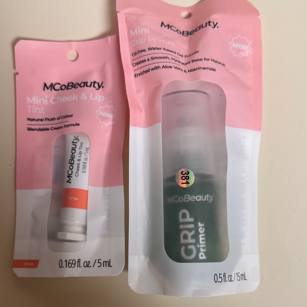 MCOBeauty Mini Cheek & Lip Tint + Grip Primer Duo bundle !!